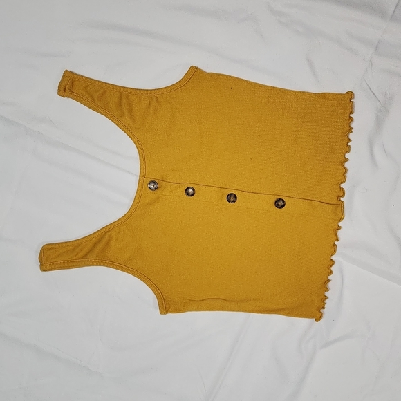 💛 yellow cropped tank top 💛 - Picture 1 of 4